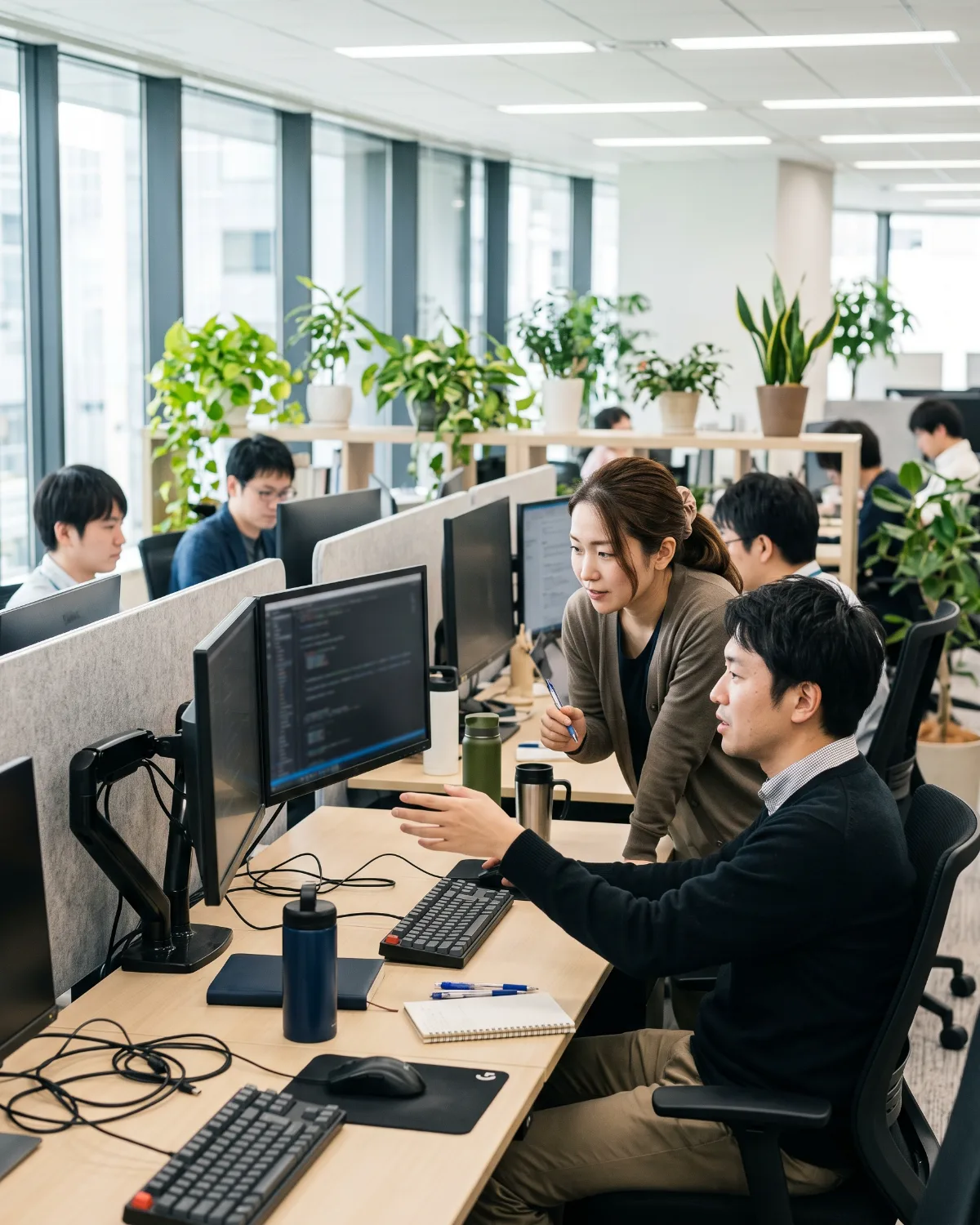 日本国内のオフィスでシステム開発を行うエンジニア