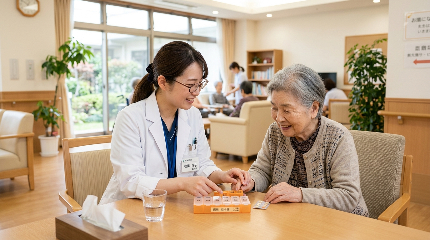 高齢者施設での服薬支援