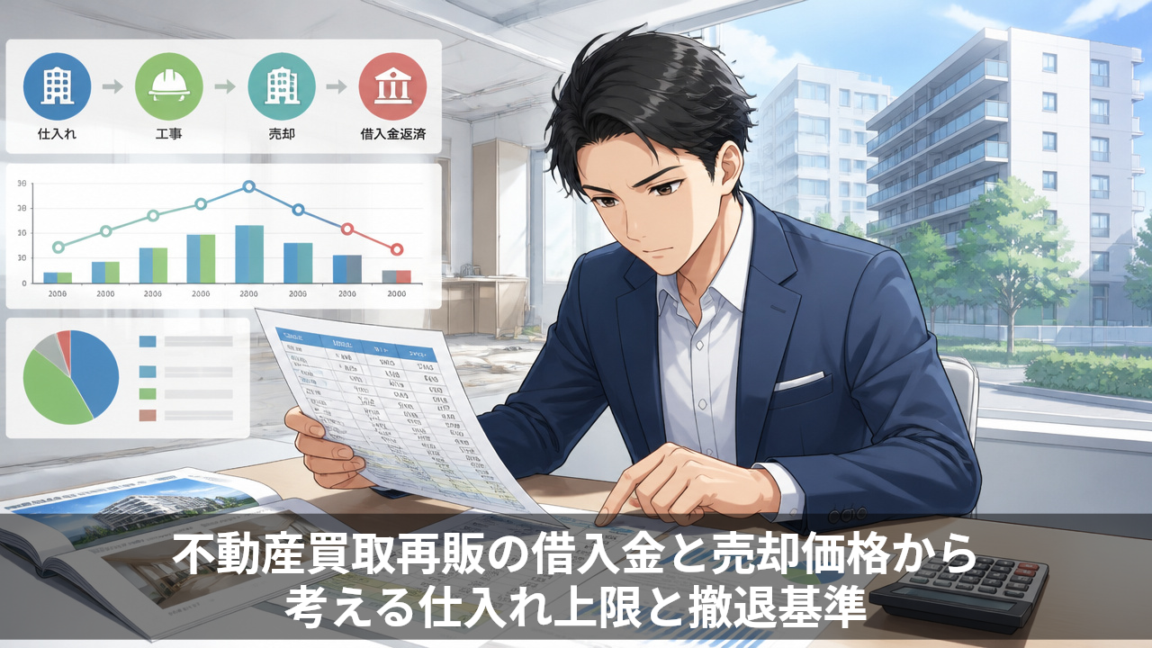 不動産買取再販の借入金と売却価格から考える仕入れ上限と撤退基準