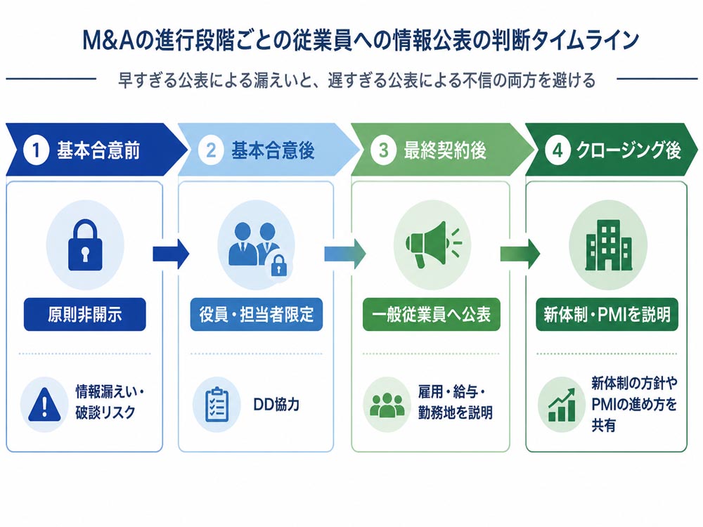【文脈】M&Aの進行段階ごとに