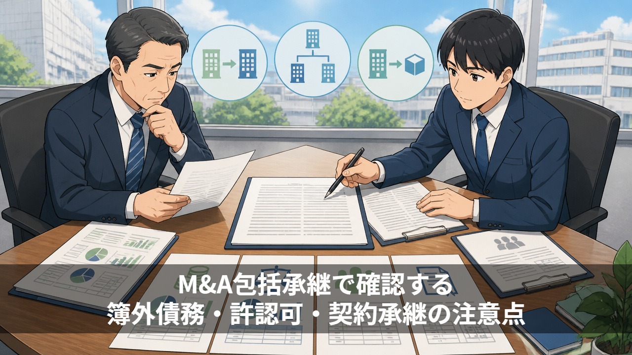 M&A包括承継で確認する簿外債務・許認可・契約承継の注意点