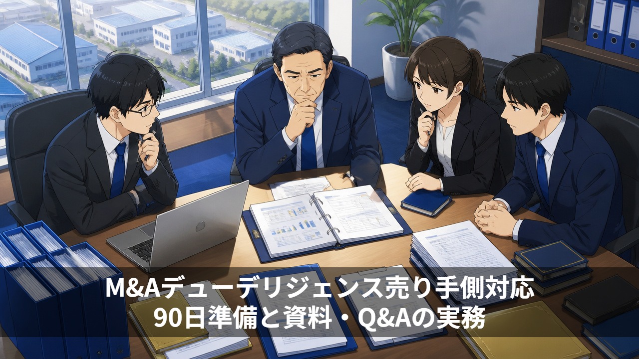 M&Aデューデリジェンス売り手側対応｜90日準備と資料・Q&Aの実務
