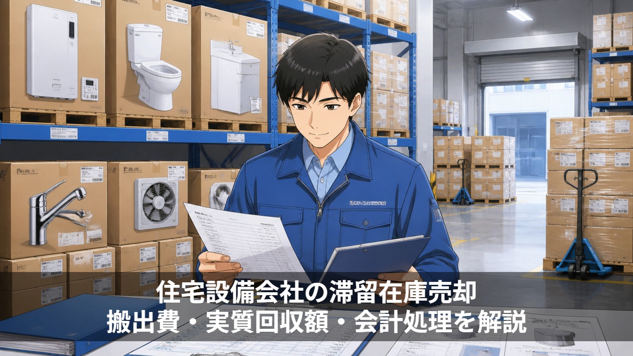 住宅設備会社の滞留在庫売却｜搬出費・実質回収額・会計処理を解説