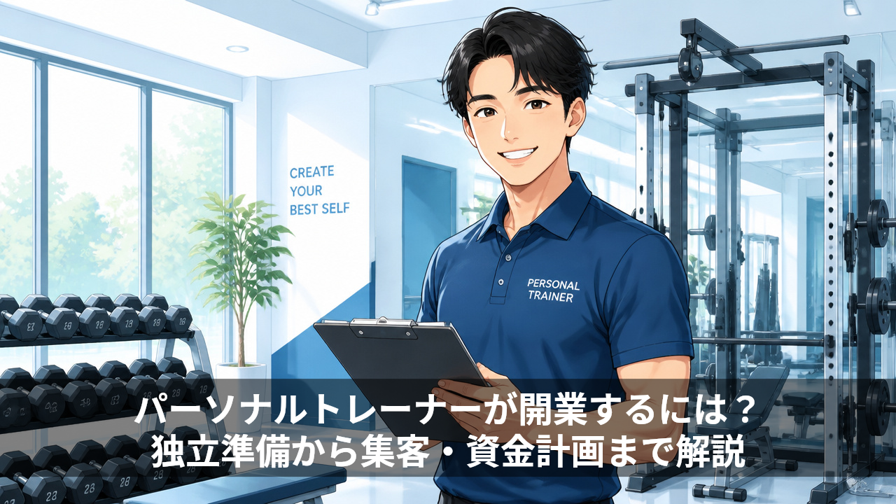 パーソナルトレーナーが開業するには?独立準備から集客・資金計画まで解説