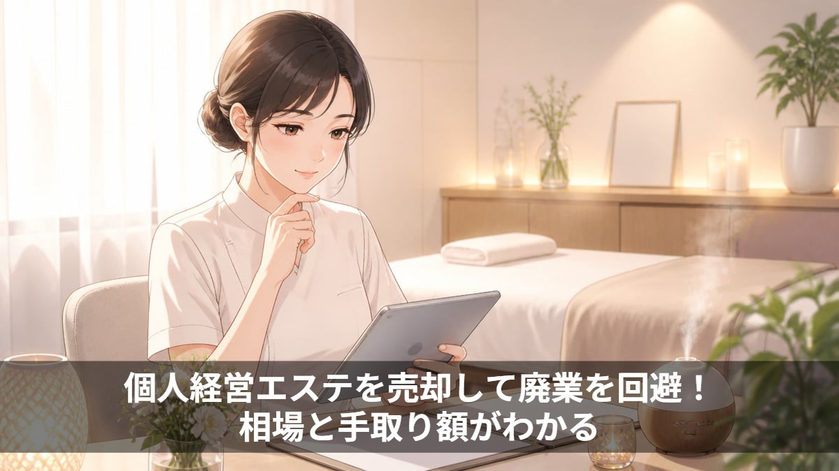 個人経営エステを売却して廃業を回避!相場と手取り額がわかる