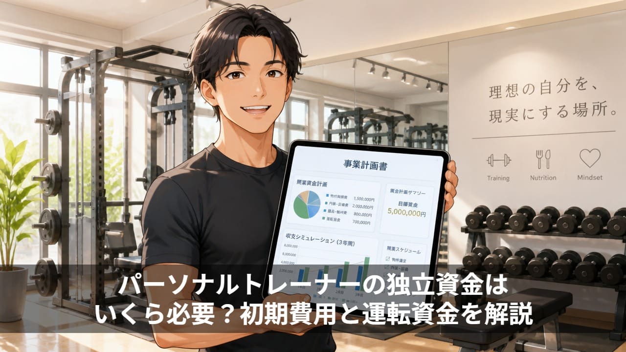 パーソナルトレーナーの独立資金はいくら必要？初期費用と運転資金を解説