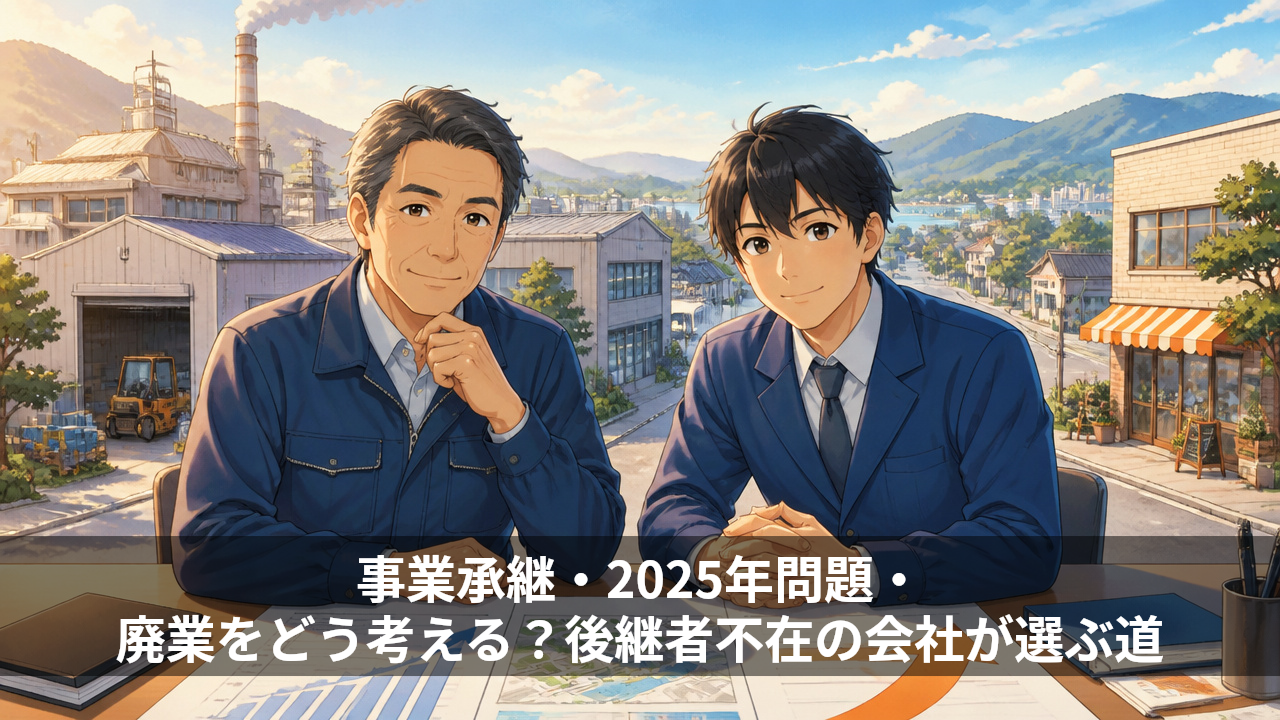 事業承継の2025年問題・廃業をどう考える？後継者不在の会社が選ぶ道