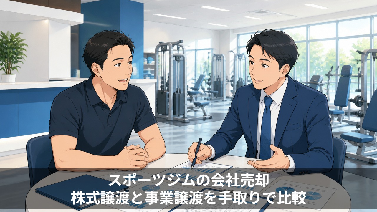 スポーツジムの会社売却｜株式譲渡と事業譲渡を手取りで比較