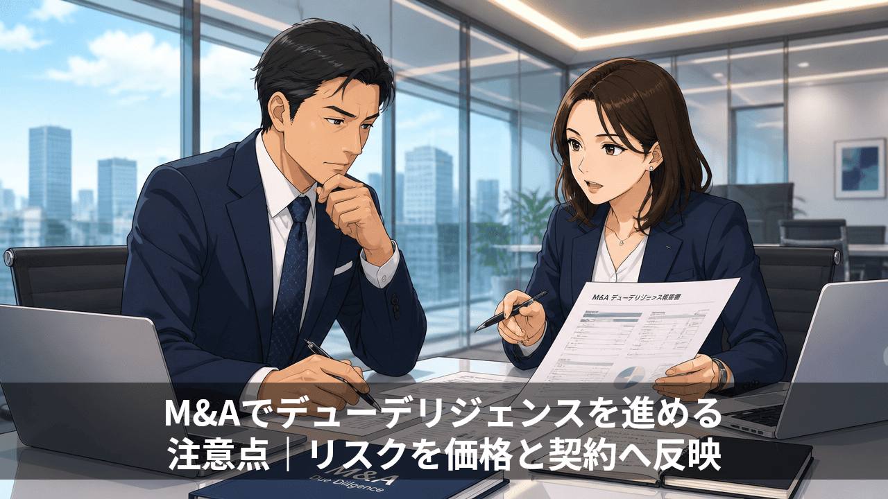 M&Aでデューデリジェンスを進める注意点｜リスクを価格と契約へ反映