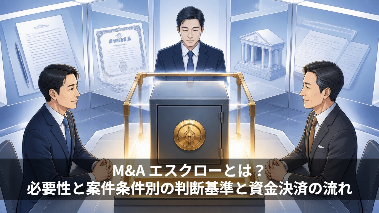 M&A エスクローとは？必要性と案件条件別の判断基準と資金決済の流れ