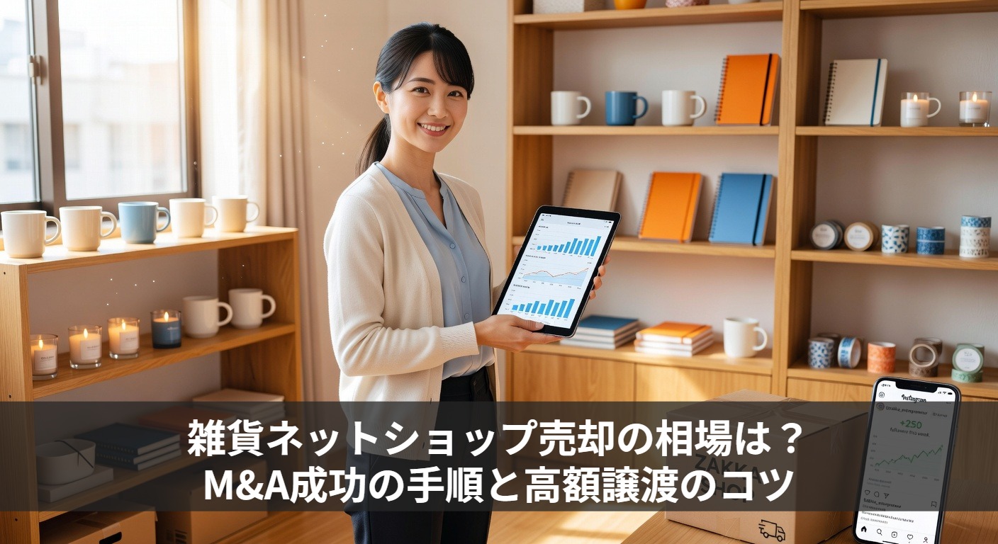雑貨ネットショップ売却の相場は？M&A成功の手順と高額譲渡のコツ