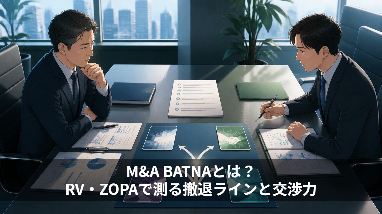 M&A BATNAとは?RV・ZOPAで測る撤退ラインと交渉力
