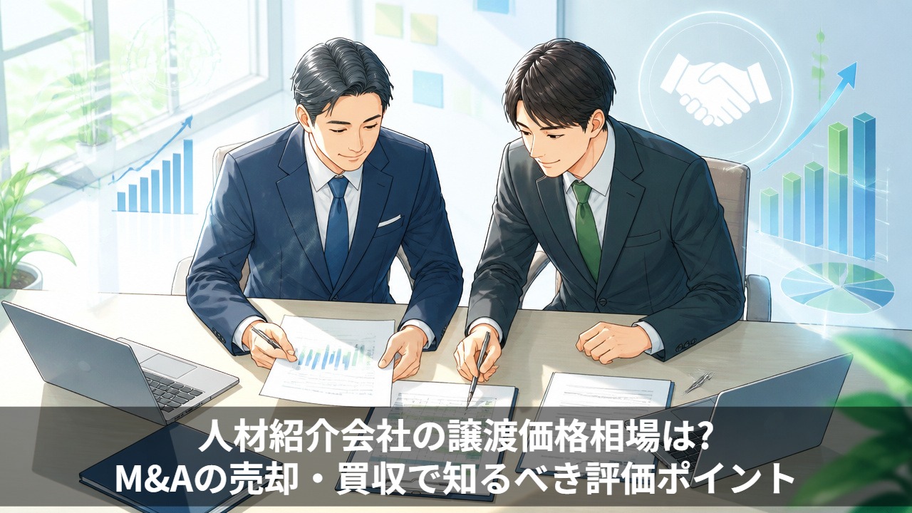 人材紹介会社の譲渡価格相場は？M&Aの売却・買収で知るべき評価ポイント