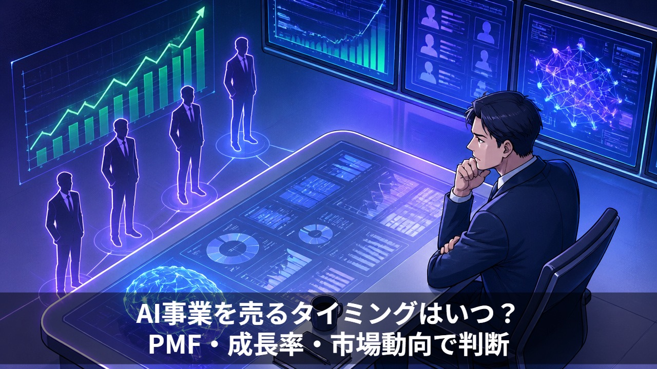 AI事業を売るタイミングはいつ？PMF・成長率・市場動向で判断