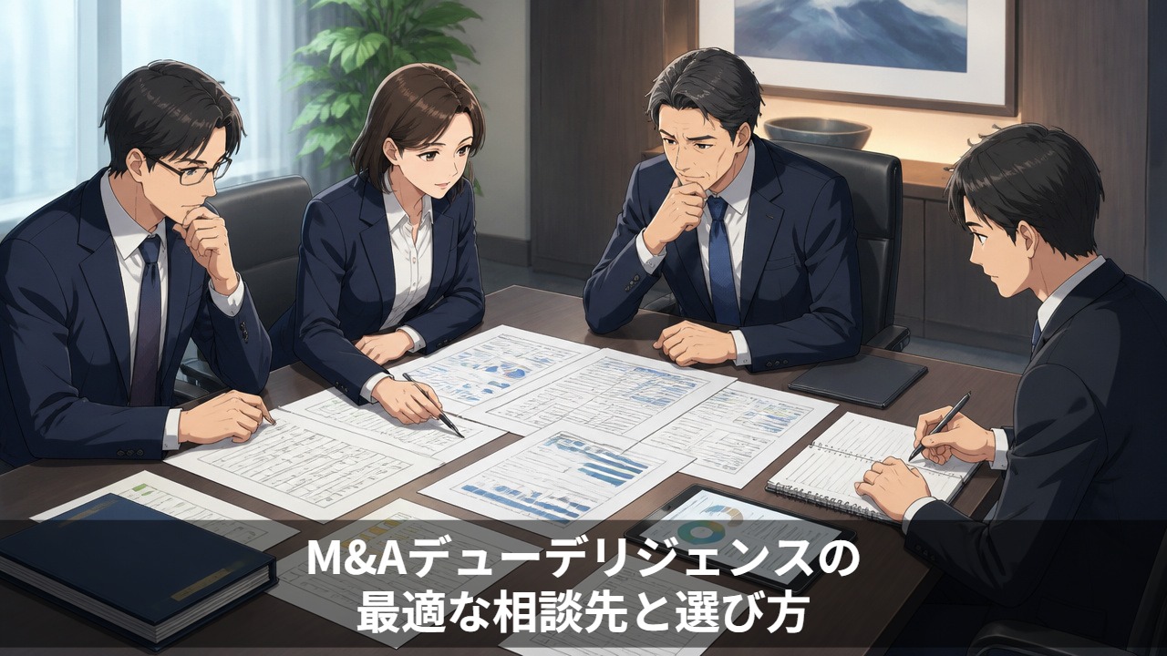 M&Aデューデリジェンスの最適な相談先と選び方