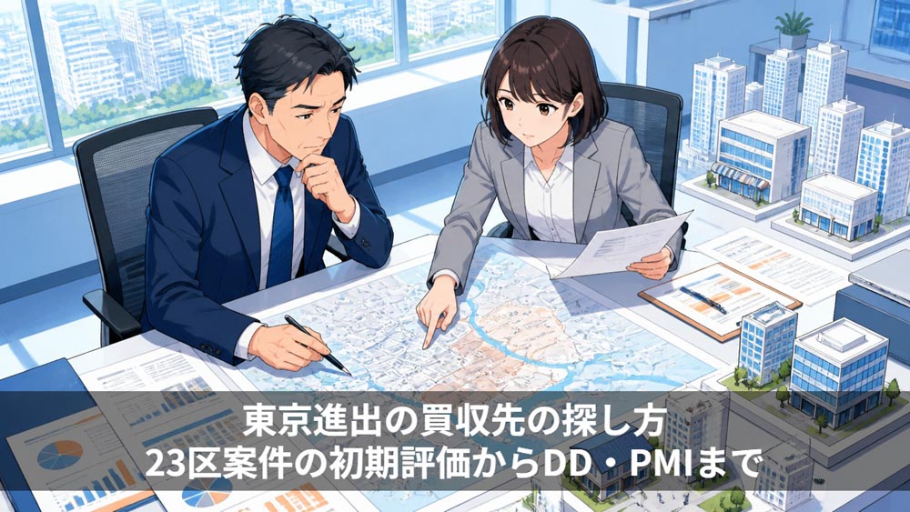 東京進出の買収先の探し方|23区案件の初期評価からDD・PMIまで