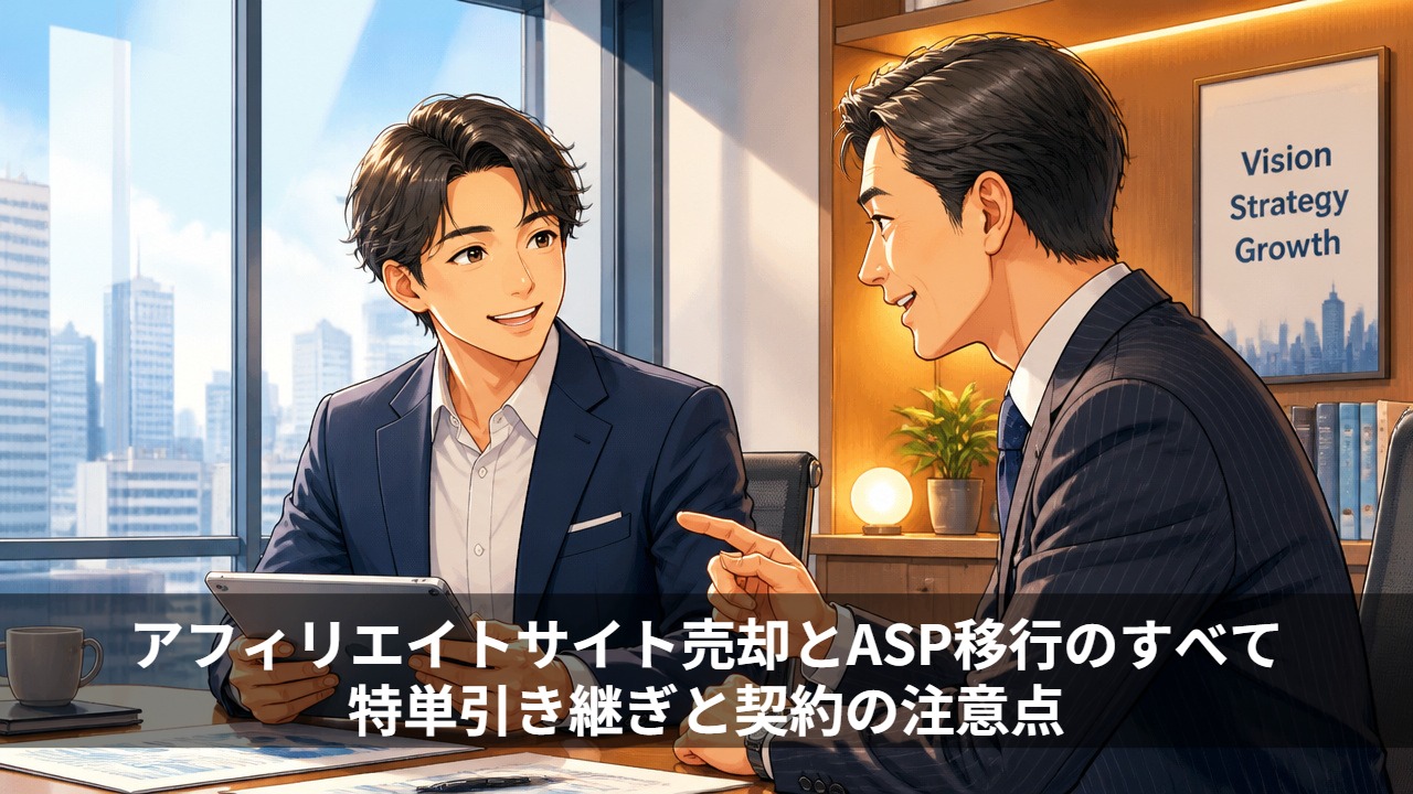 アフィリエイトサイト売却とASP移行のすべて｜特単引き継ぎと契約の注意点