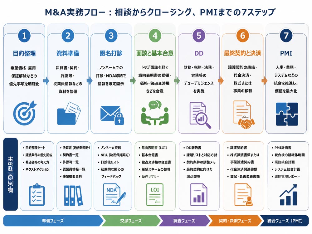 【文脈】事業売却の相談からクロージング
