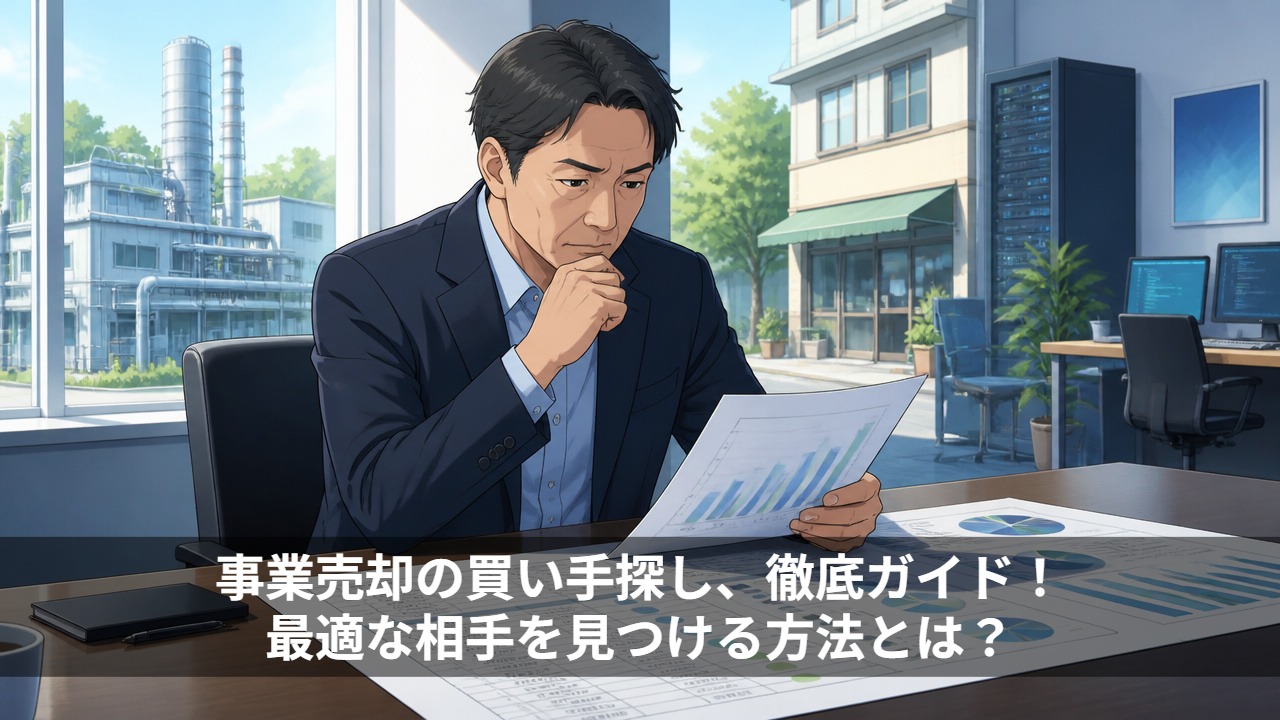 事業売却の買い手探し、徹底ガイド！最適な相手を見つける方法とは？