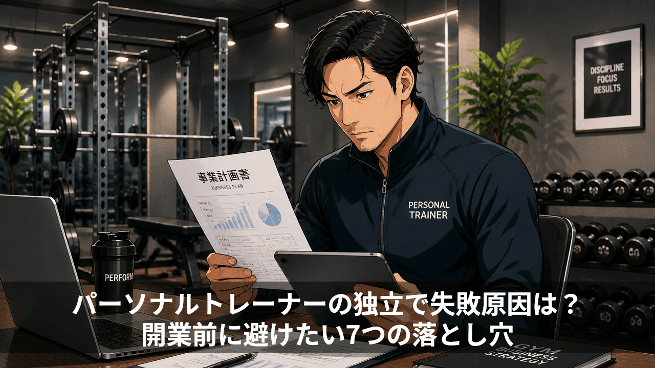 パーソナルトレーナーの独立で失敗原因は?開業前に避けたい7つの落とし穴