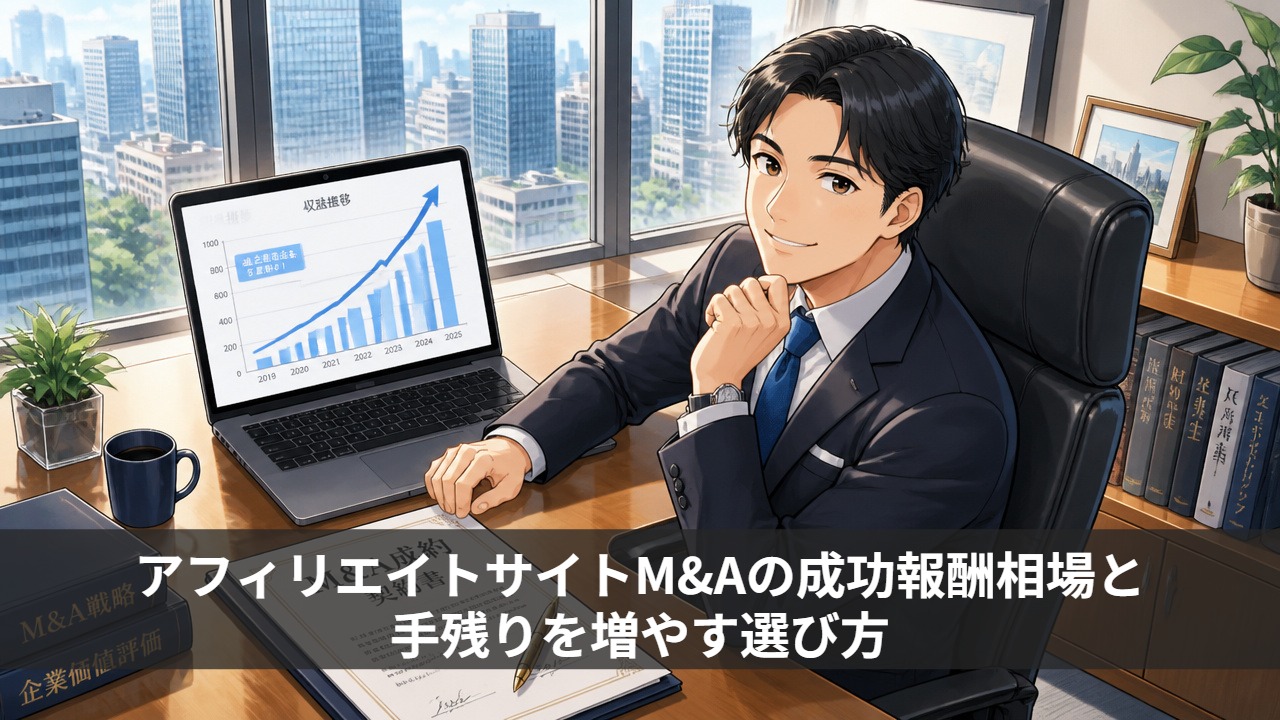 アフィリエイトサイトM&Aの成功報酬相場と手残りを増やす選び方