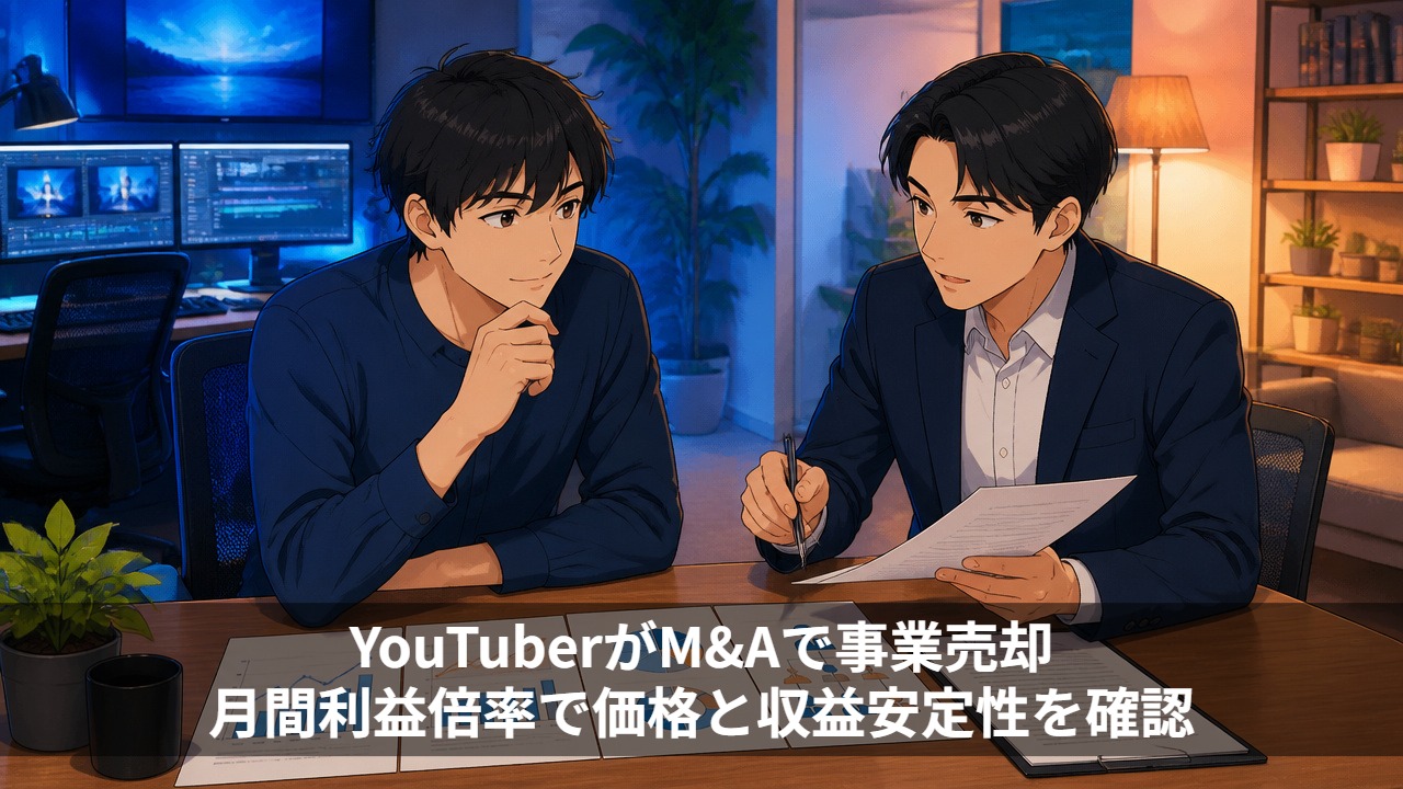 YouTuberがM&Aで事業売却|月間利益倍率で価格と収益安定性を確認