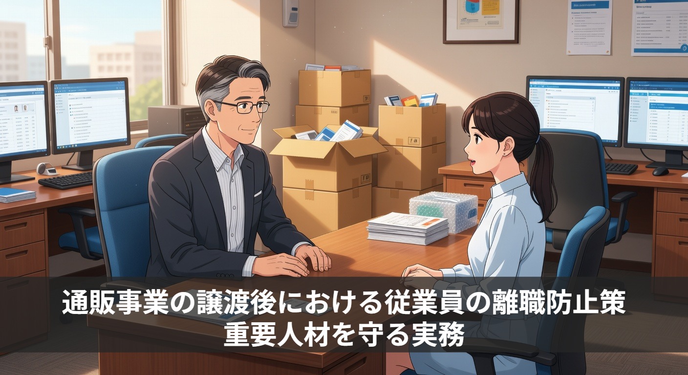 通販事業の譲渡後における従業員の離職防止策｜重要人材を守る実務