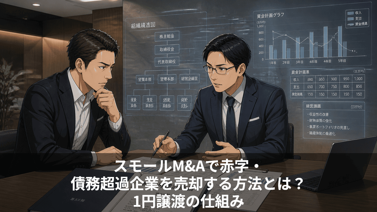スモールM&Aで赤字・債務超過企業を売却する方法とは？