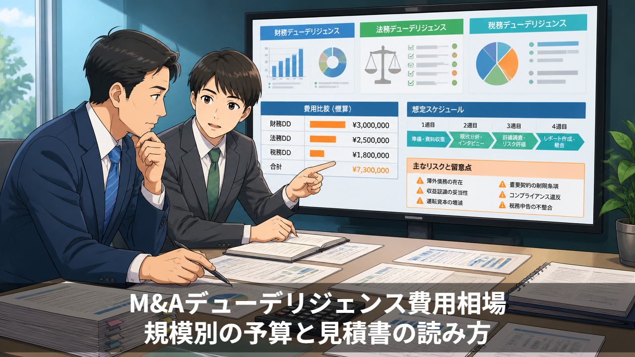 M&Aデューデリジェンス費用相場｜規模別の予算と見積書の読み方