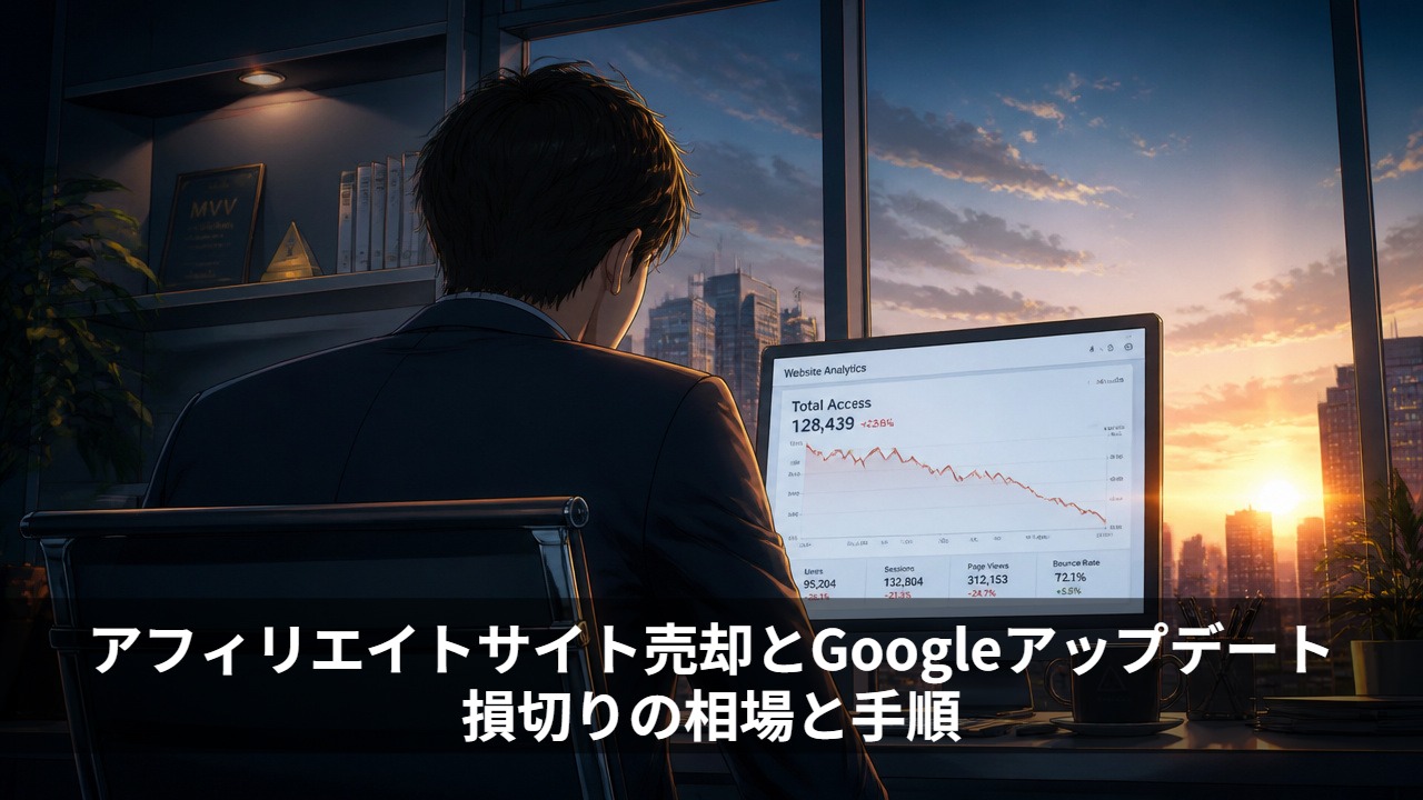 アフィリエイトサイト売却とGoogleアップデート｜損切りの相場と手順