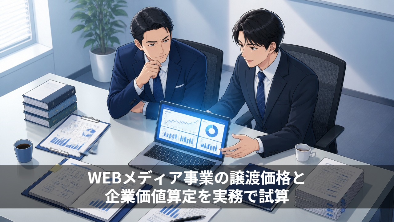 WEBメディア事業の譲渡価格と企業価値算定を実務で試算