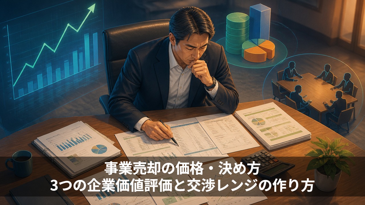 事業売却の価格・決め方｜3つの企業価値評価と交渉レンジの作り方