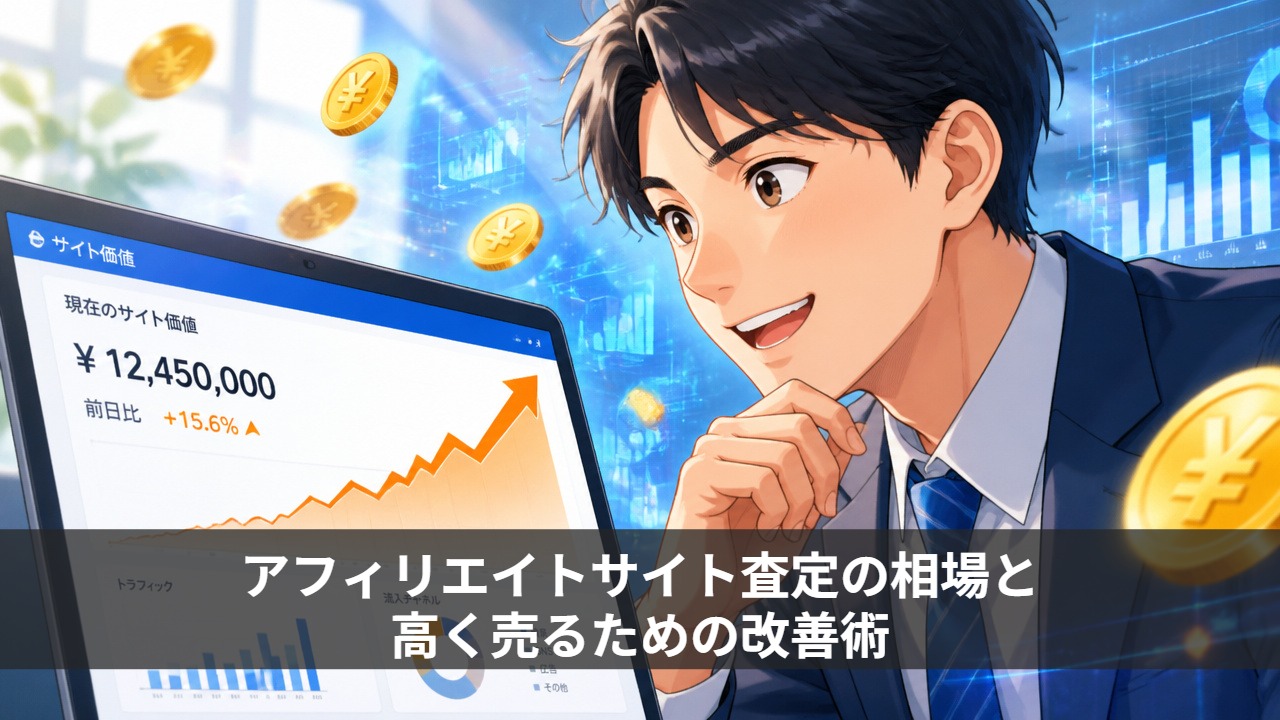 アフィリエイトサイト査定の相場と高く売るための改善術