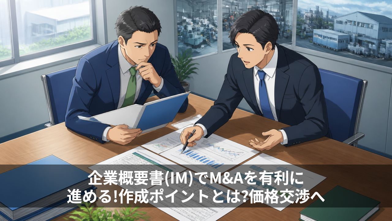 企業概要書（IM）でM&Aを有利に進める！作成ポイントとは？