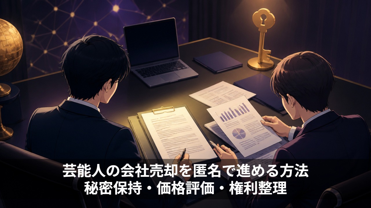 芸能人の会社売却を匿名で進める方法|秘密保持・価格評価・権利整理