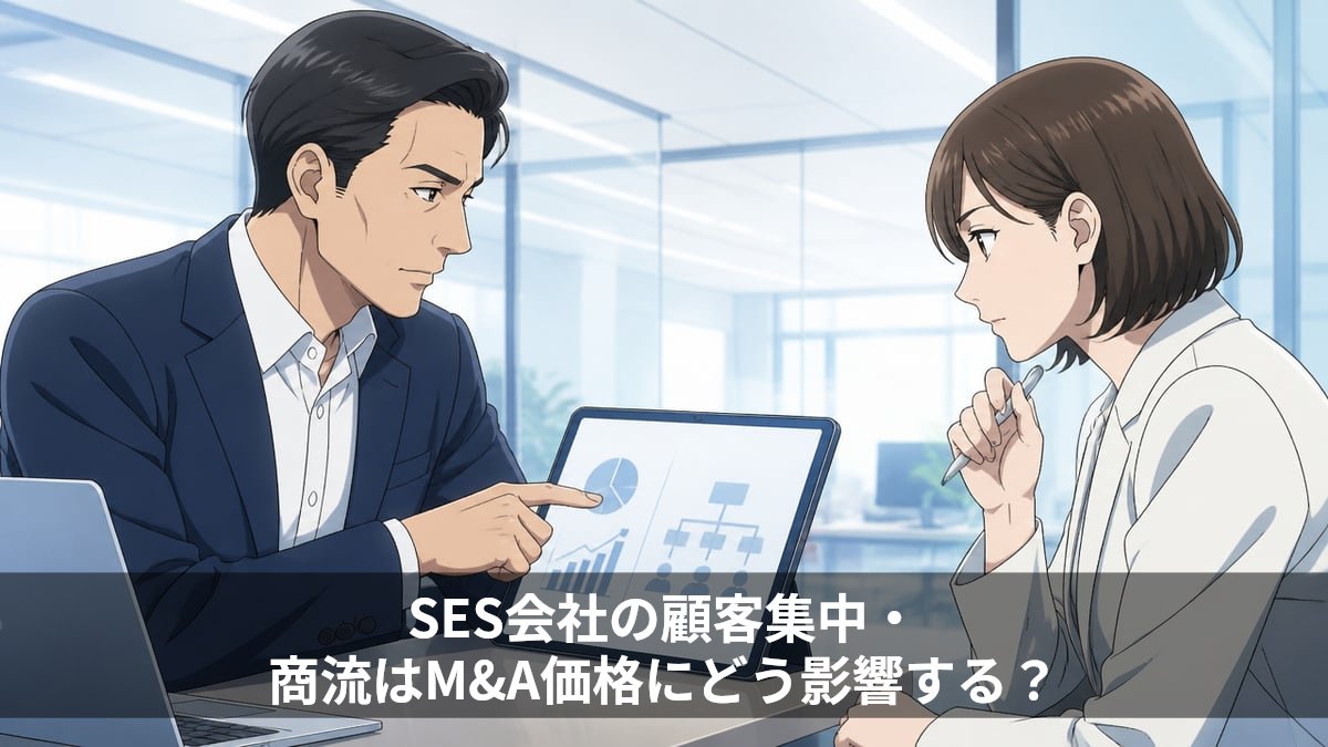 SES会社の顧客集中・商流はM&A価格にどう影響する?