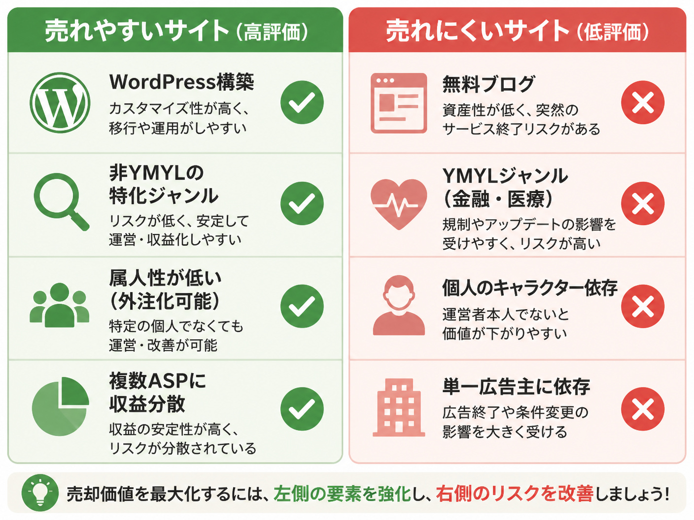 【文脈】買い手に選ばれやすいサイトと