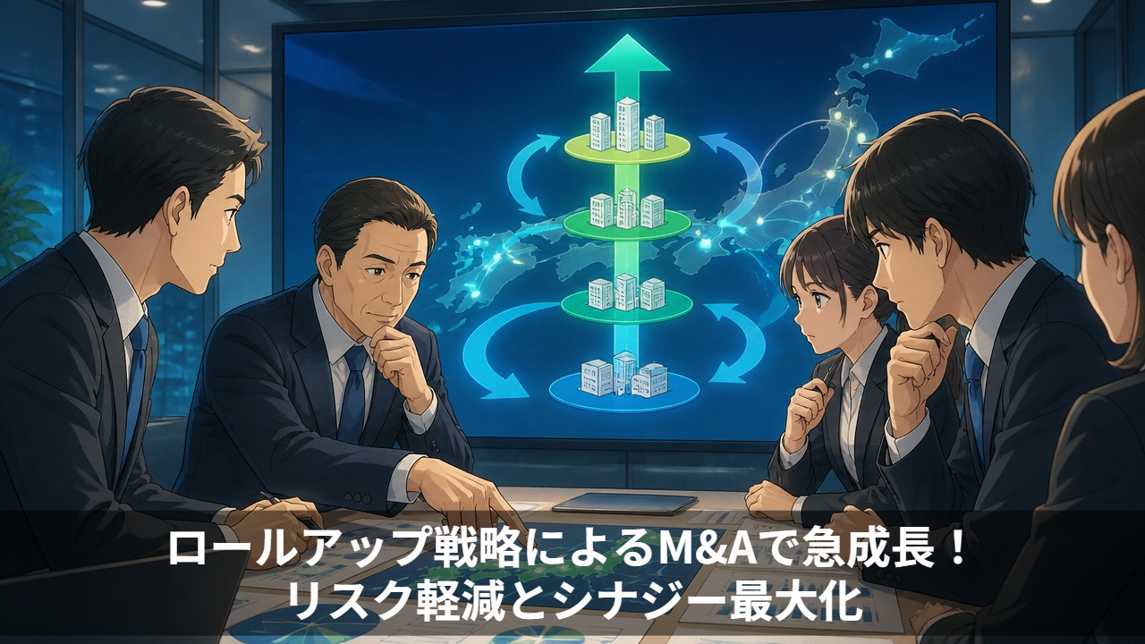 ロールアップ戦略によるM&Aで急成長！リスク軽減とシナジー最大化