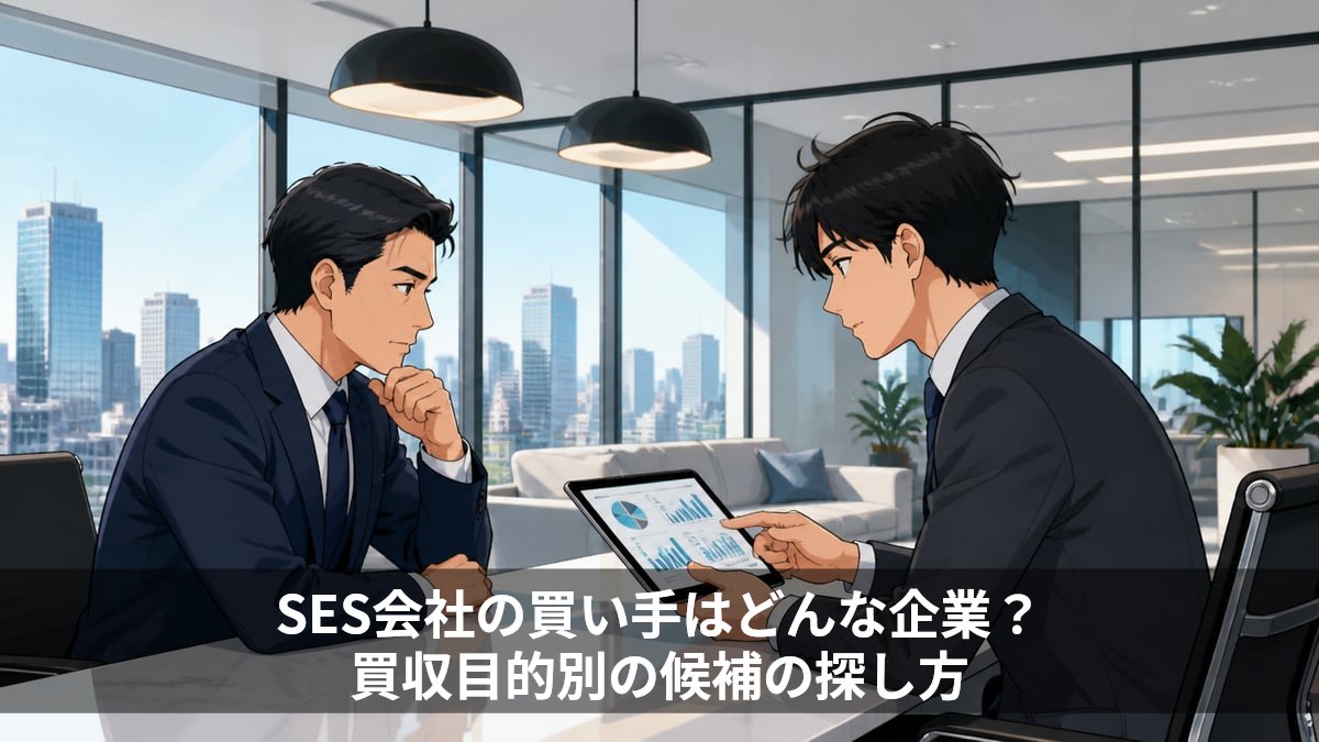 SES会社の買い手はどんな企業？買収目的別の候補の探し方