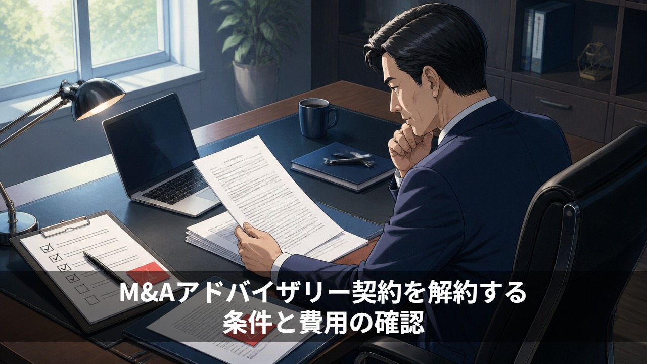 M&Aアドバイザリー契約を解約する条件と費用の確認