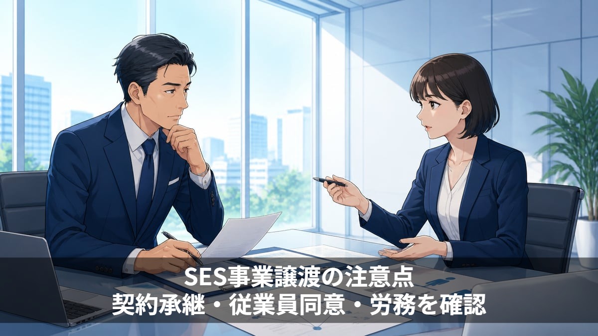 SES事業譲渡の注意点｜契約承継・従業員同意・労務を確認