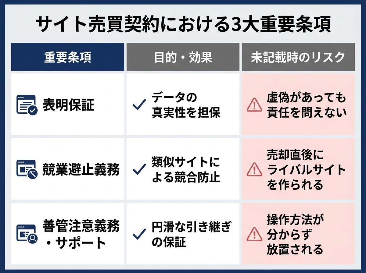 【文脈】サイト売買契約書において