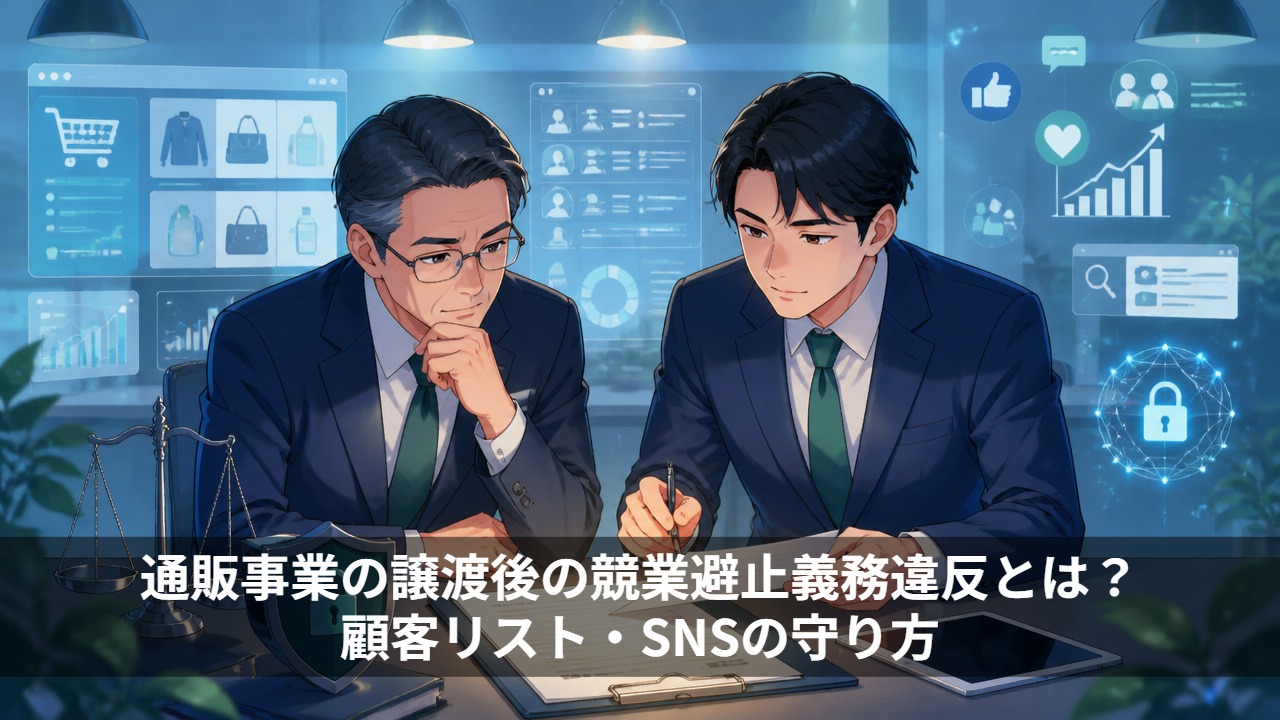通販事業の譲渡後の競業避止義務違反とは？顧客リスト・SNSの守り方