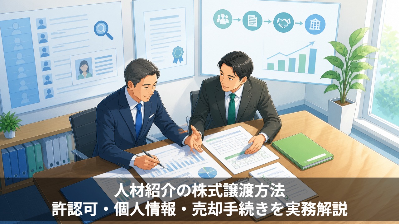 人材紹介の株式譲渡方法｜許認可・個人情報・売却手続きを実務解説