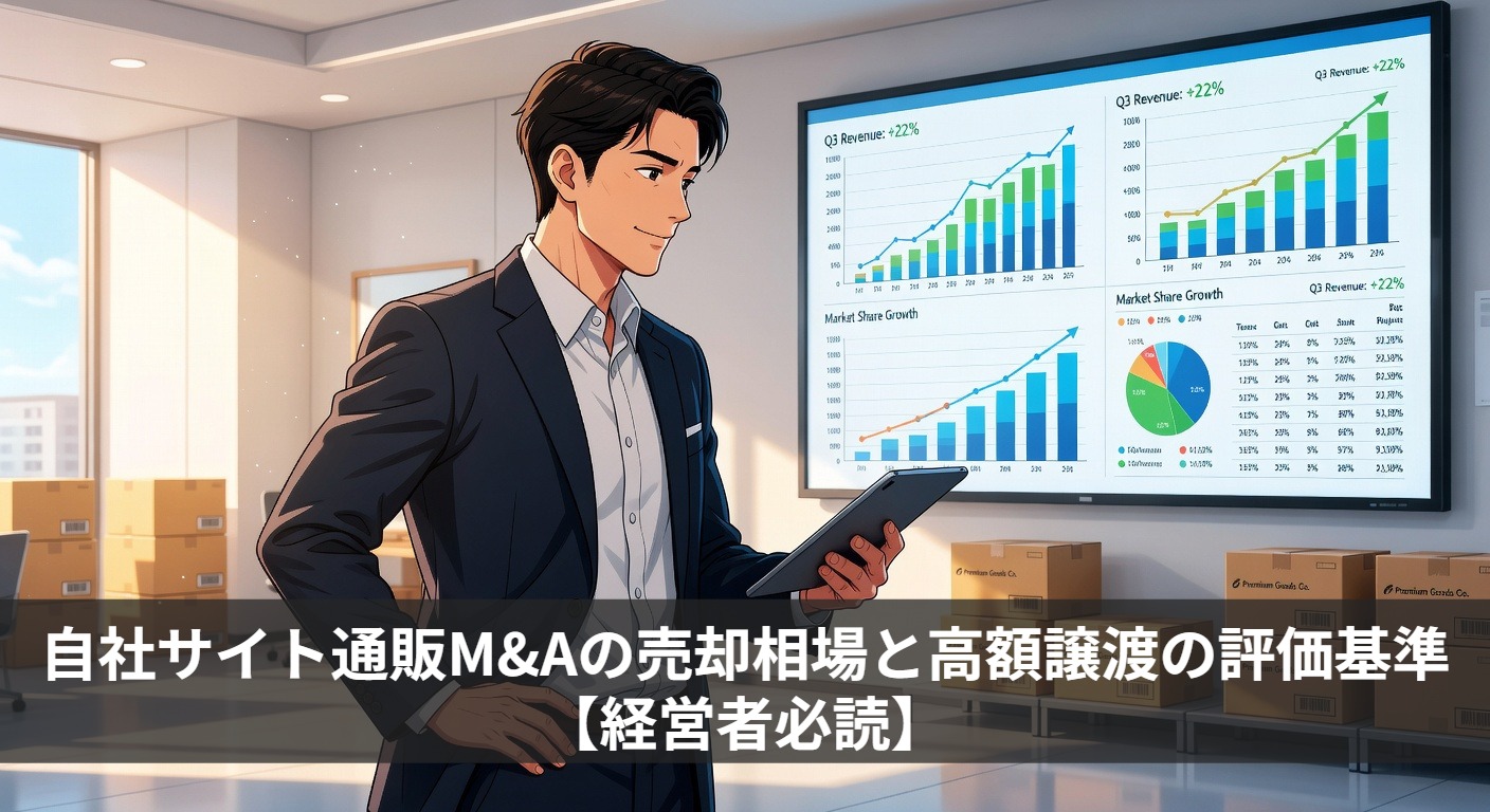 自社サイト通販M&Aの売却相場と高額譲渡の評価基準【経営者必読】