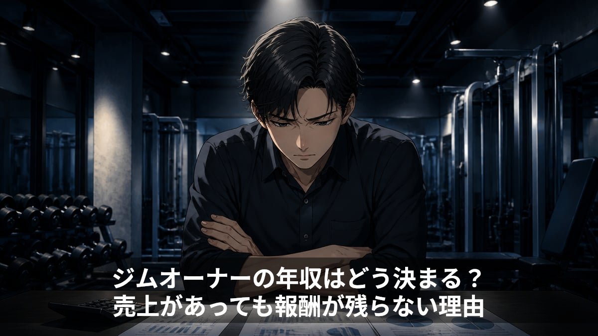 ジムオーナーの年収はどう決まる？売上があっても報酬が残らない理由