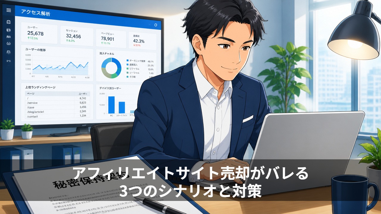 アフィリエイトサイト売却がバレる3つのシナリオと対策
