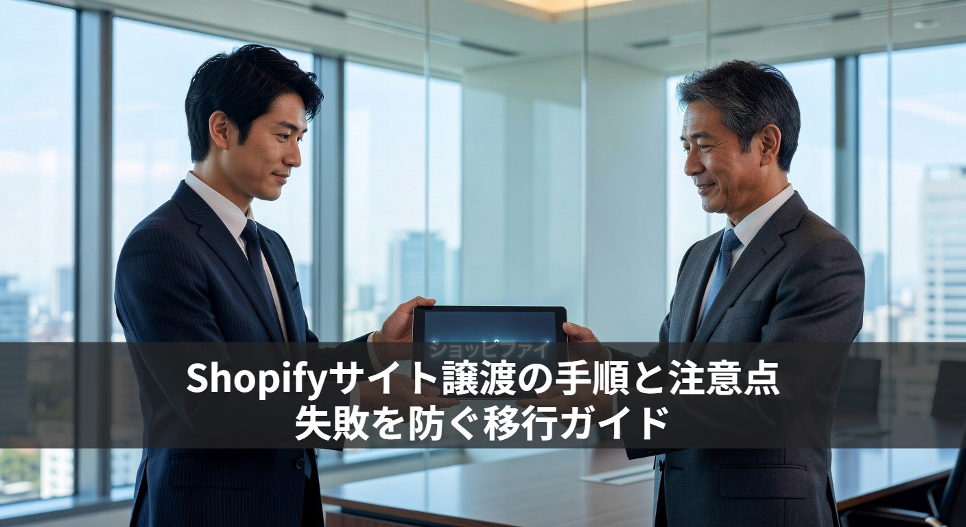 Shopifyサイト譲渡の手順と注意点｜失敗を防ぐ移行ガイド