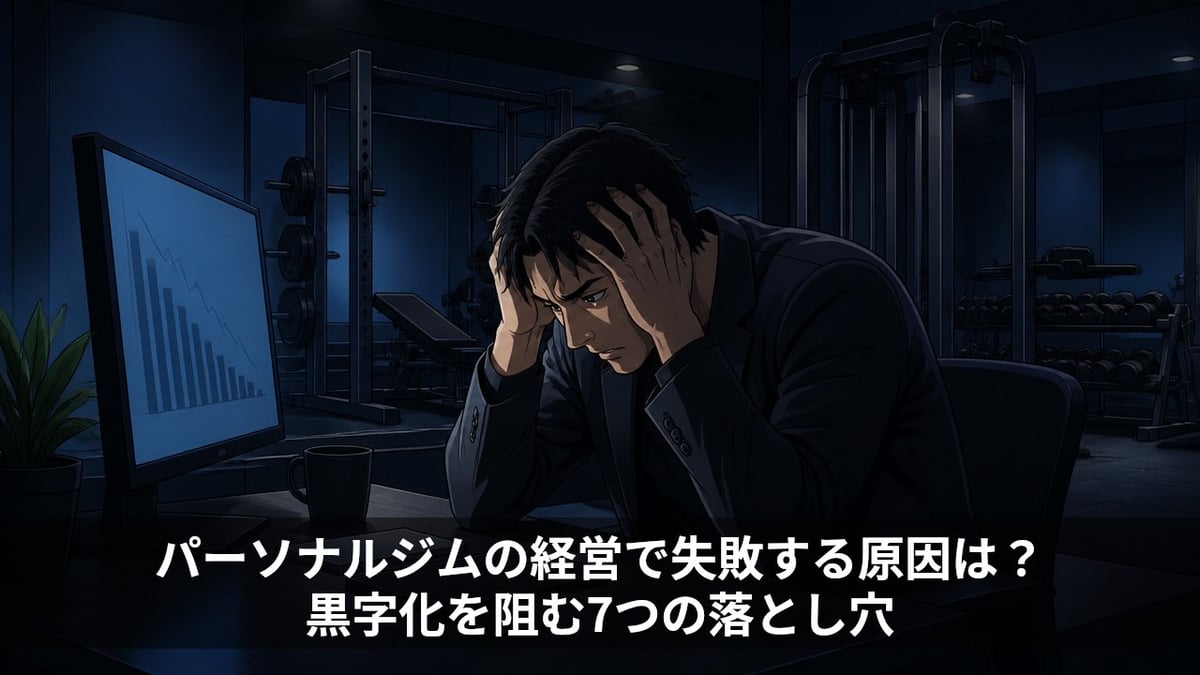 パーソナルジムの経営で失敗する原因は？黒字化を阻む7つの落とし穴
