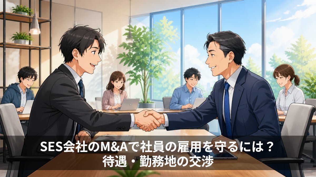 SES会社のM&Aで社員の雇用を守るには?待遇・勤務地の交渉